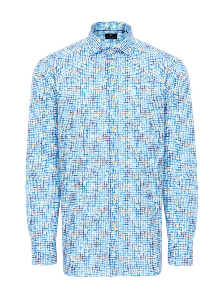 Farbklecks-Druckhemd für den Großhandel von Luchiano Visconti