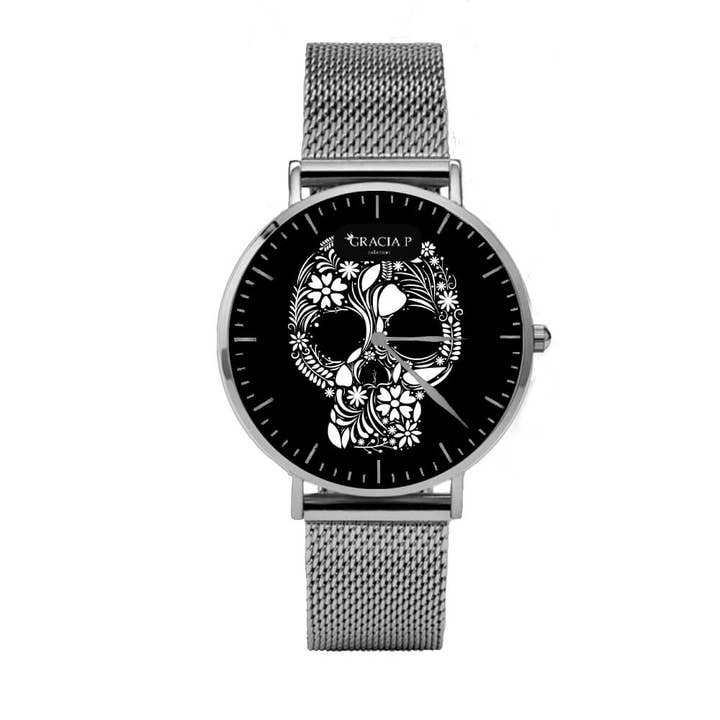 GLOBALSHOP SRL - Venta al por mayor Reloj de pulsera - Mujer - Reloj Gracia P - Calavera flores