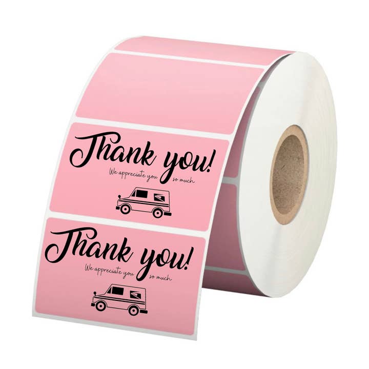 "Merci facteur" 500 autocollants d'étiquettes d'emballage pour la vente par Unknown Designs