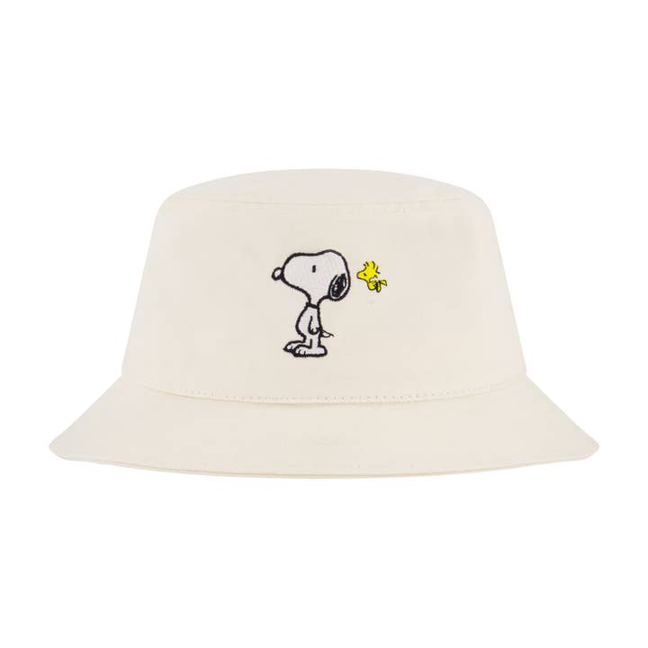 Concept One - Wholesale Bucket Hat - Unisex - Peanuts Snoopy And Woodstock Bucket Hat, Beige