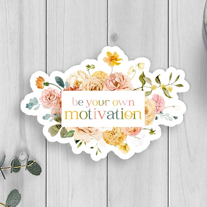 Autocollant en vinyle Be Your Own Motivation pour la vente par Expression Design Co