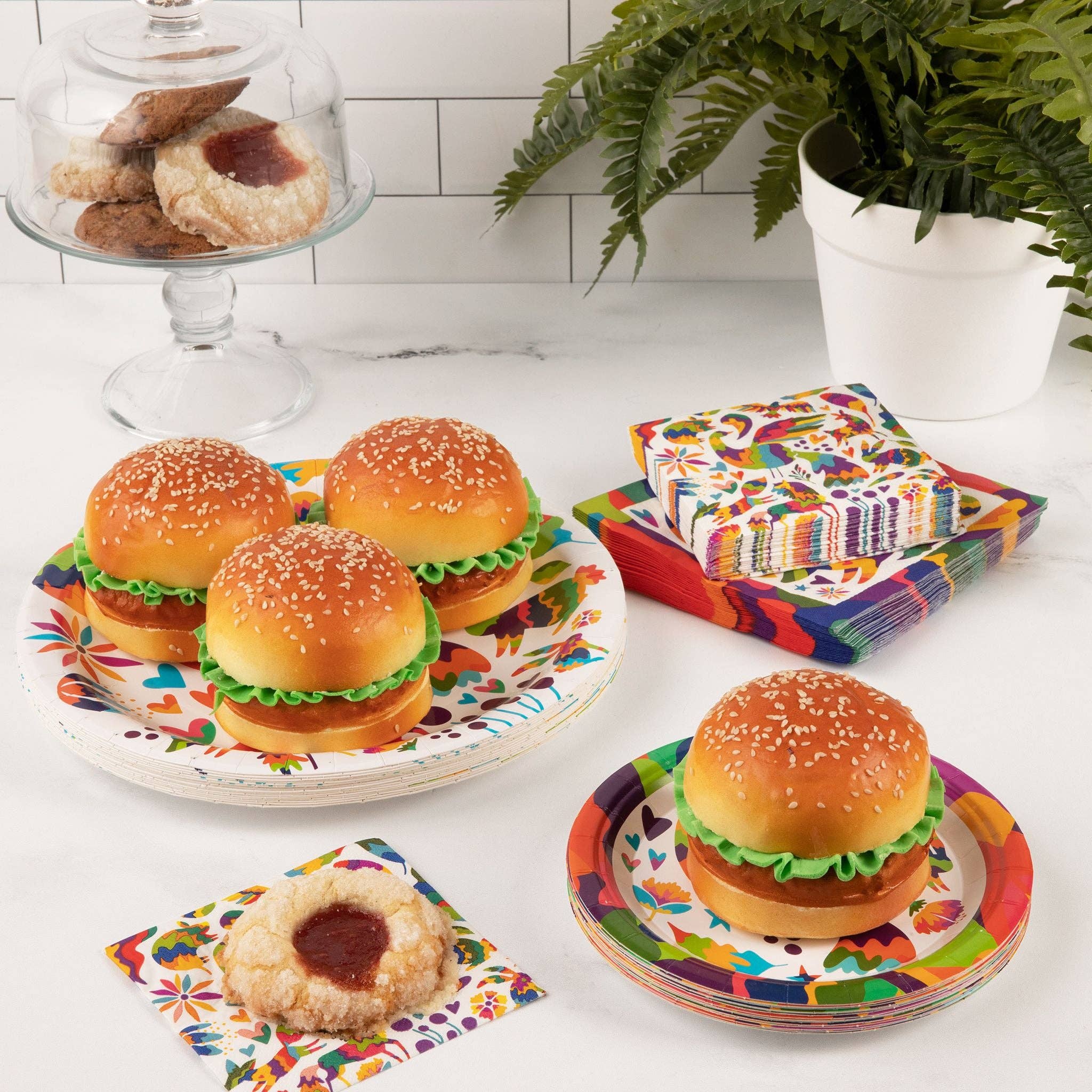 Fabuplates - Wholesale Disposable Plate - Joyful Otomi Plates + Napkins | Curated Bundle Option2