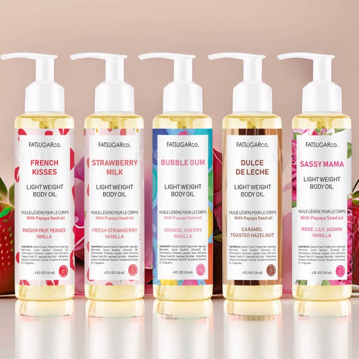 Body Oil Fragrance Oil for Glowing Skin - Various Scents for wholesale by Fatsugarco