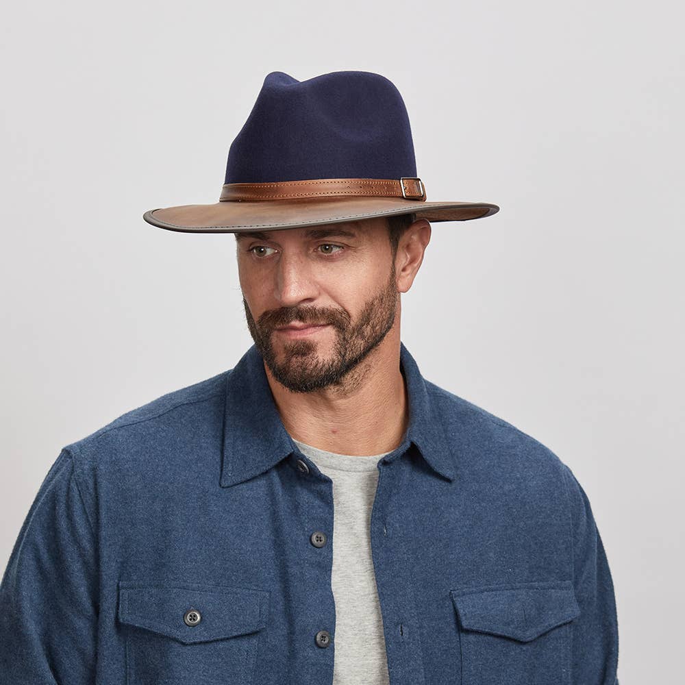 American Hat Makers - Wholesale Fedora - Unisex - Wool Felt Leather Outdoor Fedora Style - Summit9