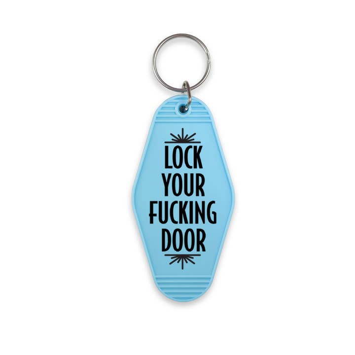 Pretty Rude Things - Wholesale Keychain - Unisex - Lock Your Fucking Door Motel Keychain, True Crime Fan Gift1