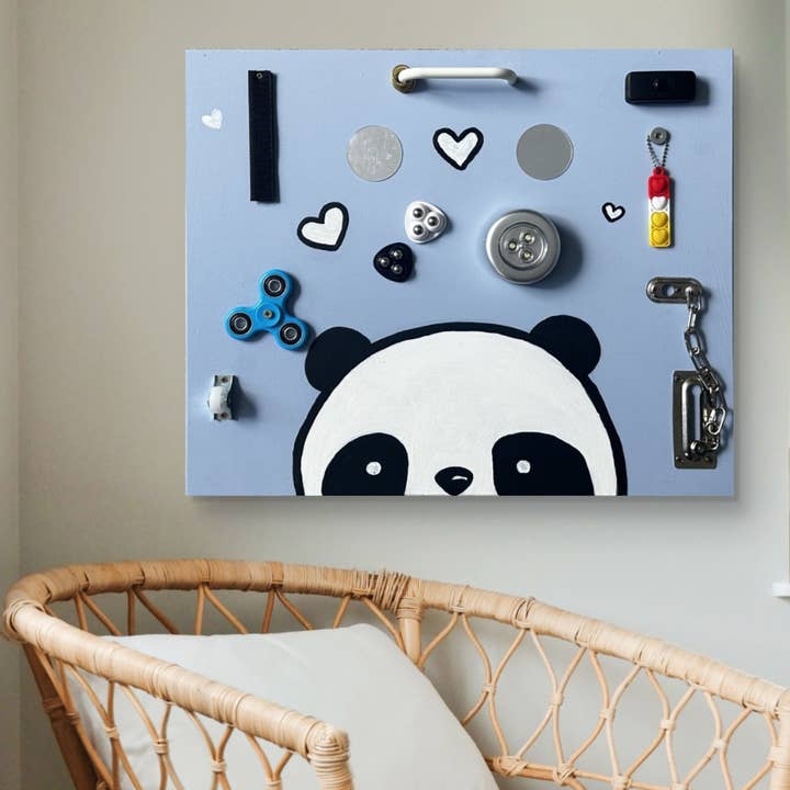 The Blue Panda Busy Board for wholesale by Leka Busy Boards