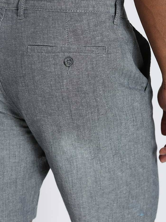 Grey Stretch Chambray Short for wholesale on Faire