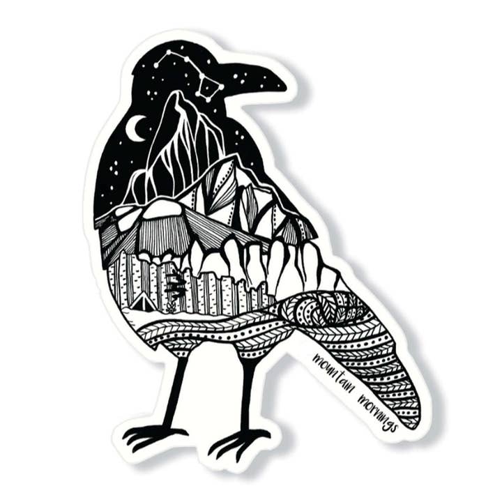 Adesivo de corvo por atacado de Mountain Mornings