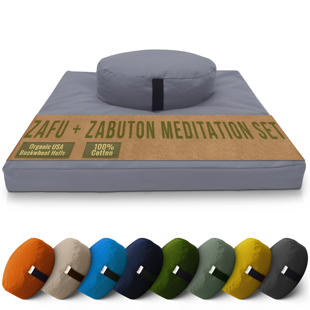 Bean Products - Wholesale Meditation Supplies - Zafu + Zabuton Meditation Cushion Set - Cotton ..Made in USA21