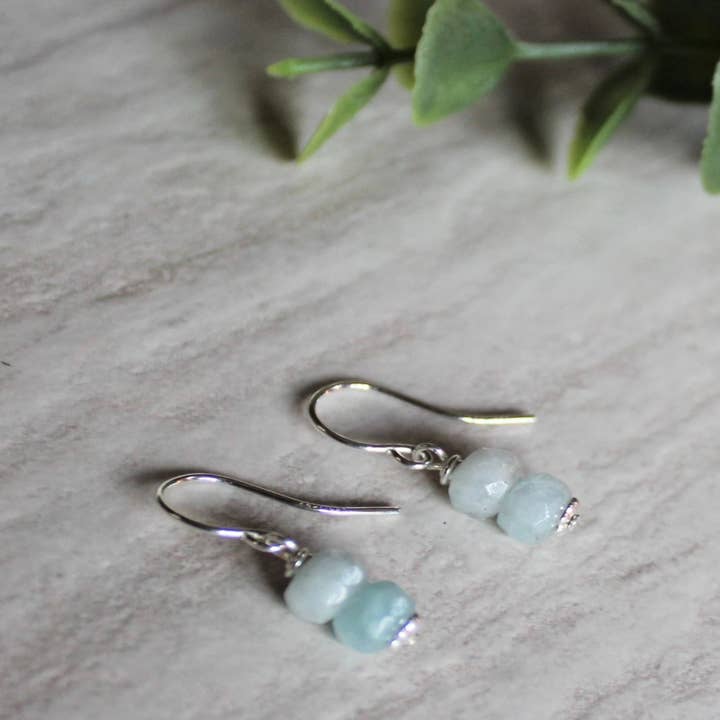 Aquamarine Earrings for wholesale by Woven Stone Co.