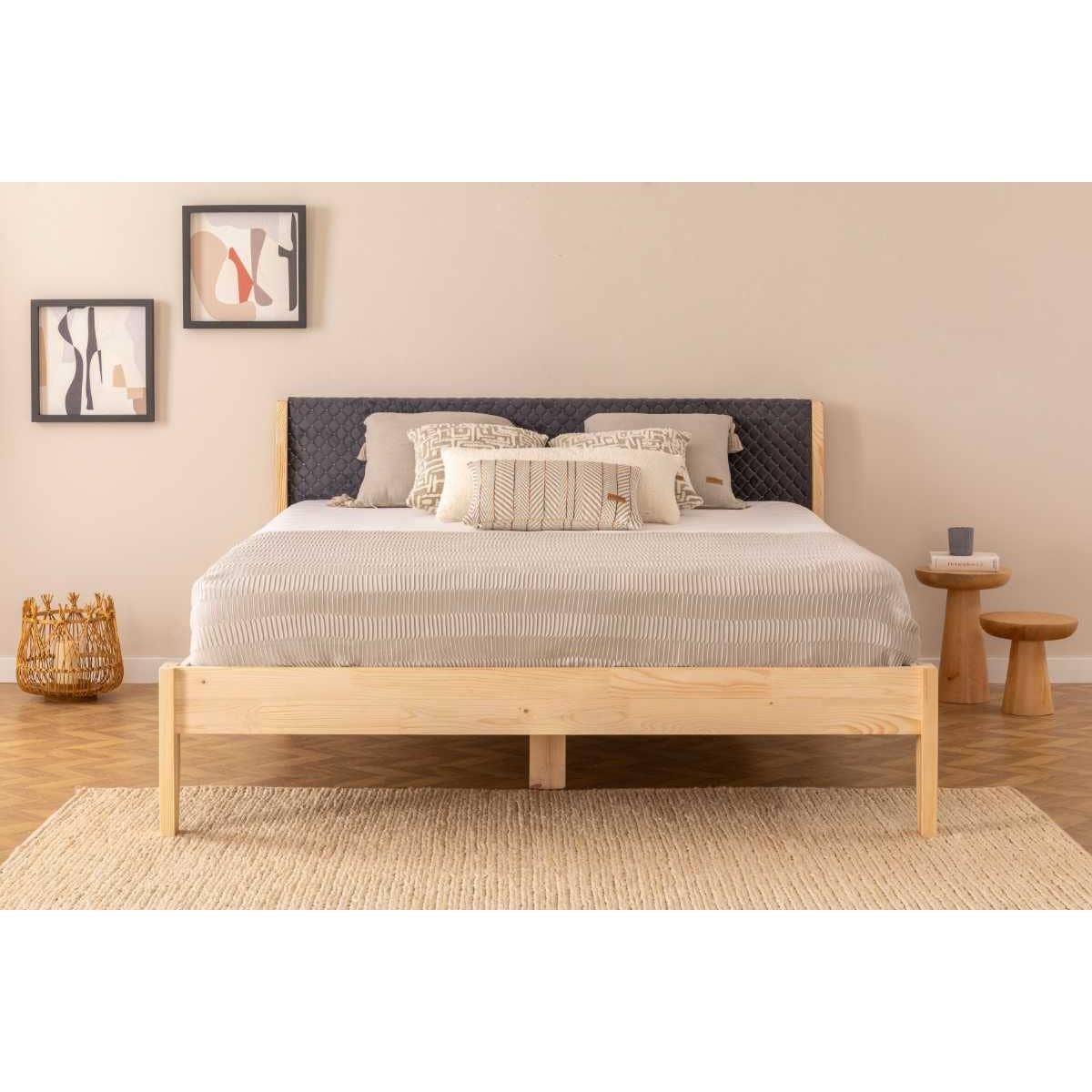 Deholzwart GmbH - Wholesale Bed - İstanbul model wooden bed single pine wood- NATURE4