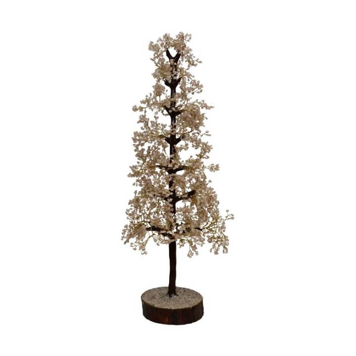Vives de la Cortada S.L - Wholesale Spiritual Stone/Crystal - Large Rose Quartz Tree with Wooden Base0