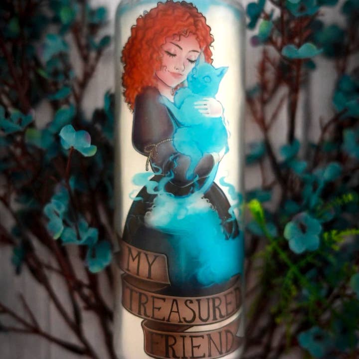 Krimson Canvas - Wholesale Votive Candle - Cat Grief "Treasured Friend" Prayer/Spell Candle0