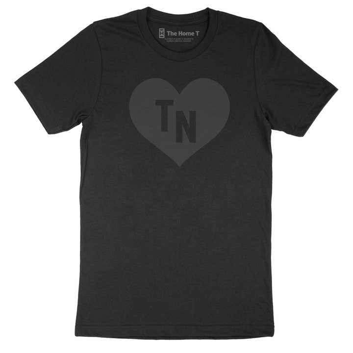 Tennessee Black on Black Heart for wholesale by The Home T