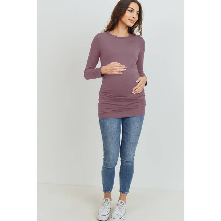 Hello Miz - Wholesale Top - Maternity - Long Sleeve Maternity Crewneck Knit Top9