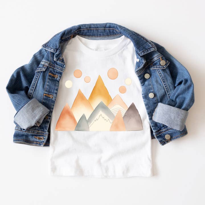 Mountains Watercolor Tee for wholesale by ChubbyBubbyBear