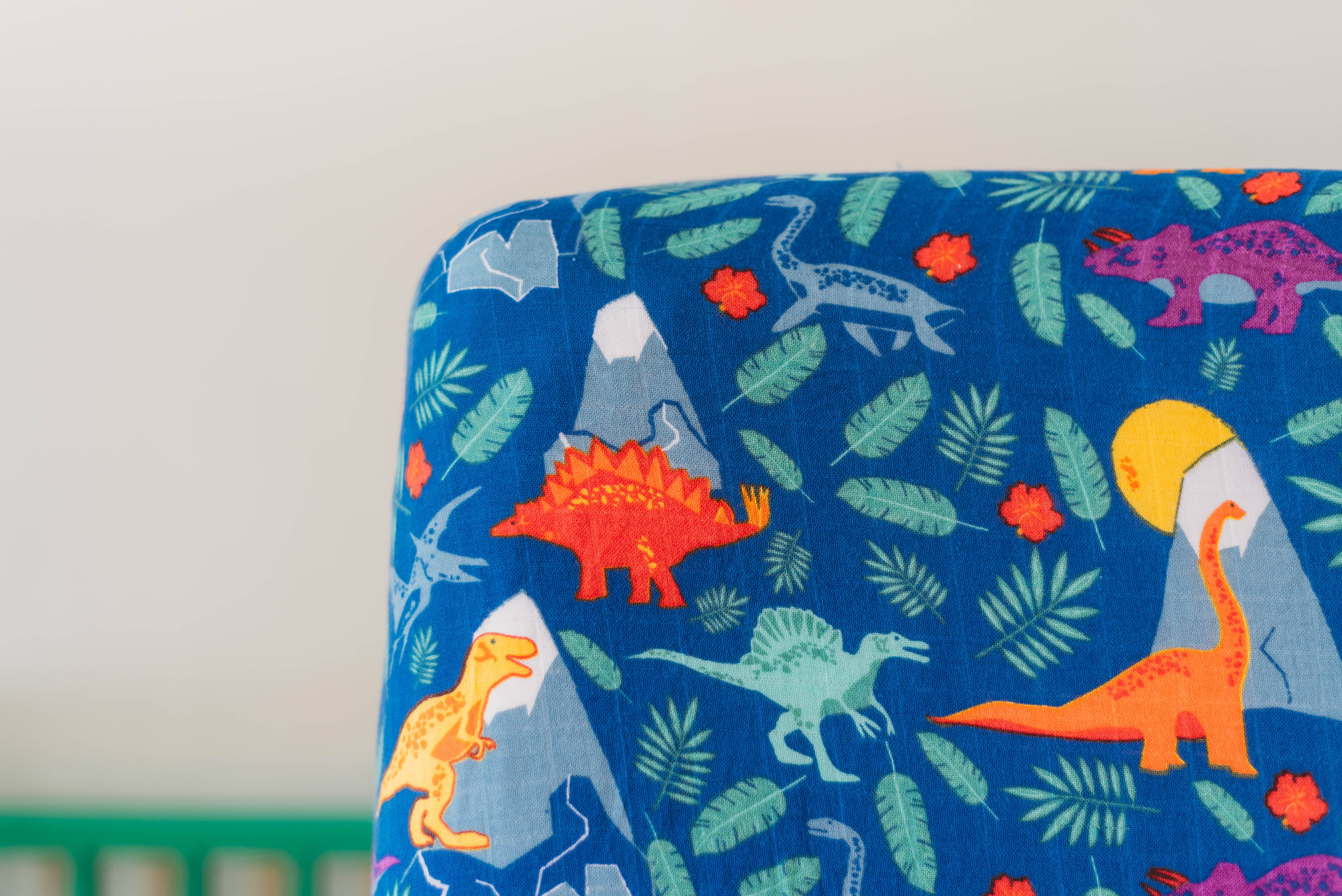 Oliver + Kit - Wholesale Cot/Crib Sheets - Rainbow Dino Fitted Crib Sheet4