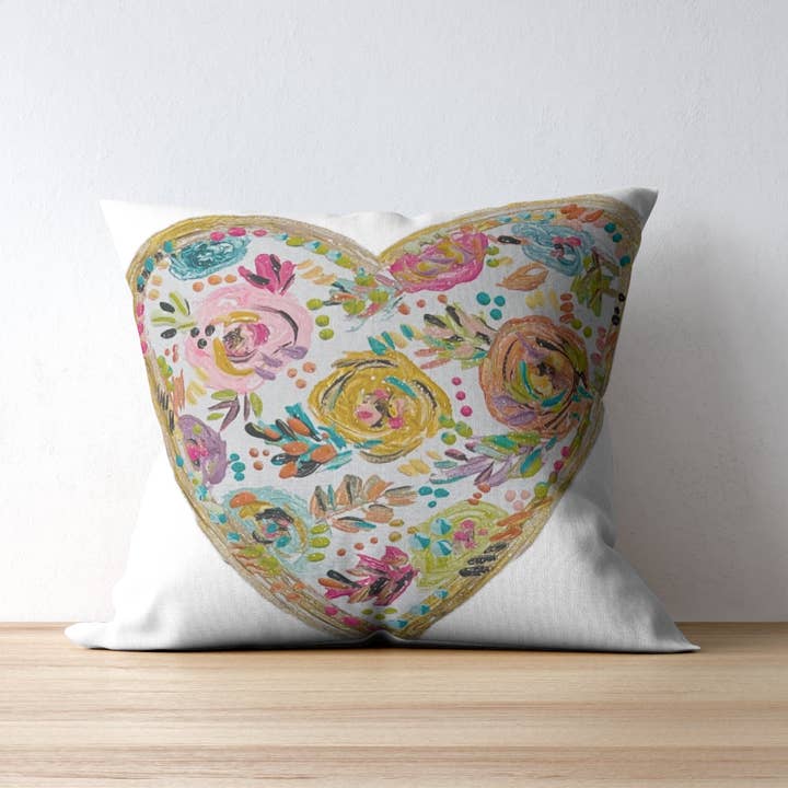 Coussin Cœur Vintage GA pour la vente par Southern Cotton Mill