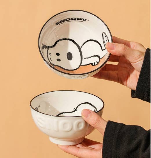K-Wonderland - Wholesale Bowl - Snoopy Daily Kitchenware Ceramic Bowl 4PCS Gift Box SET10