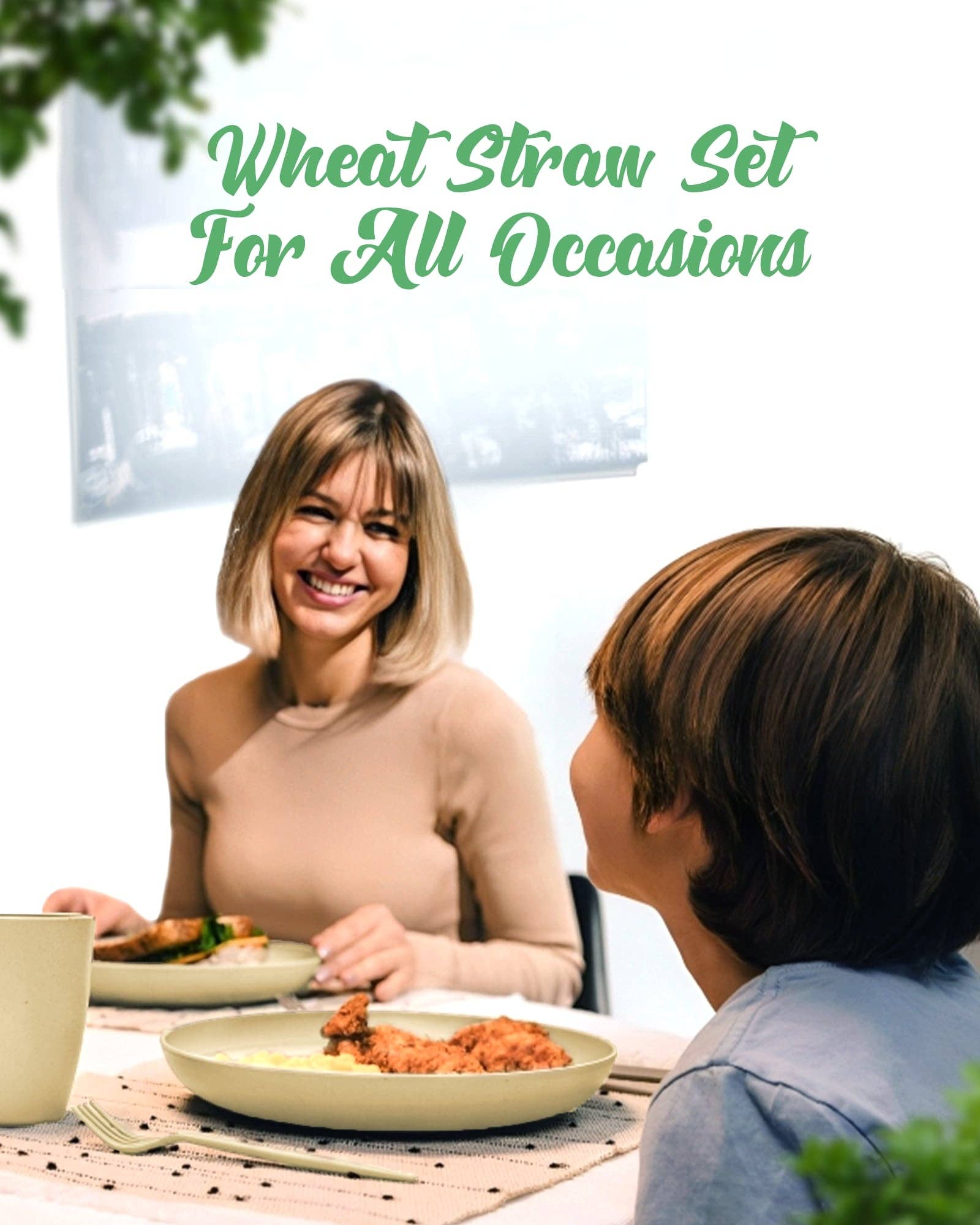 Greendish - Venta al por mayor Conjuntos de vajilla - Conjuntos de vajilla reutilizable ecológica de paja de trigo27