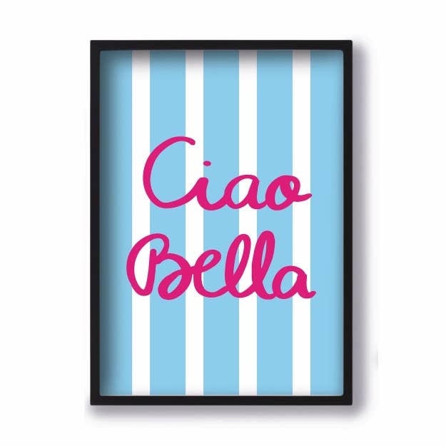 A4 Poster Ciao Bella Free Zone for wholesale by Quartier Libre Papier