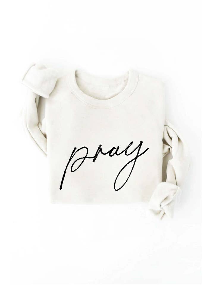 OAT COLLECTIVE - Wholesale Graphic Sweatshirt - Women's - PRAY Graphic Sweatshirt