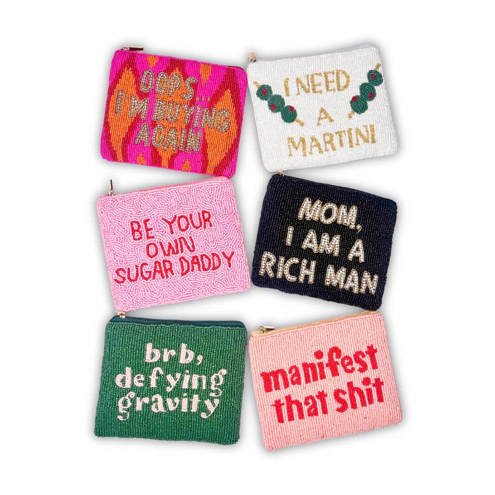 Brittyland - Vente Porte-monnaie – femme - Pochette de Luxe XL Perlée - Designs Motivants - Porte-Monnaie7