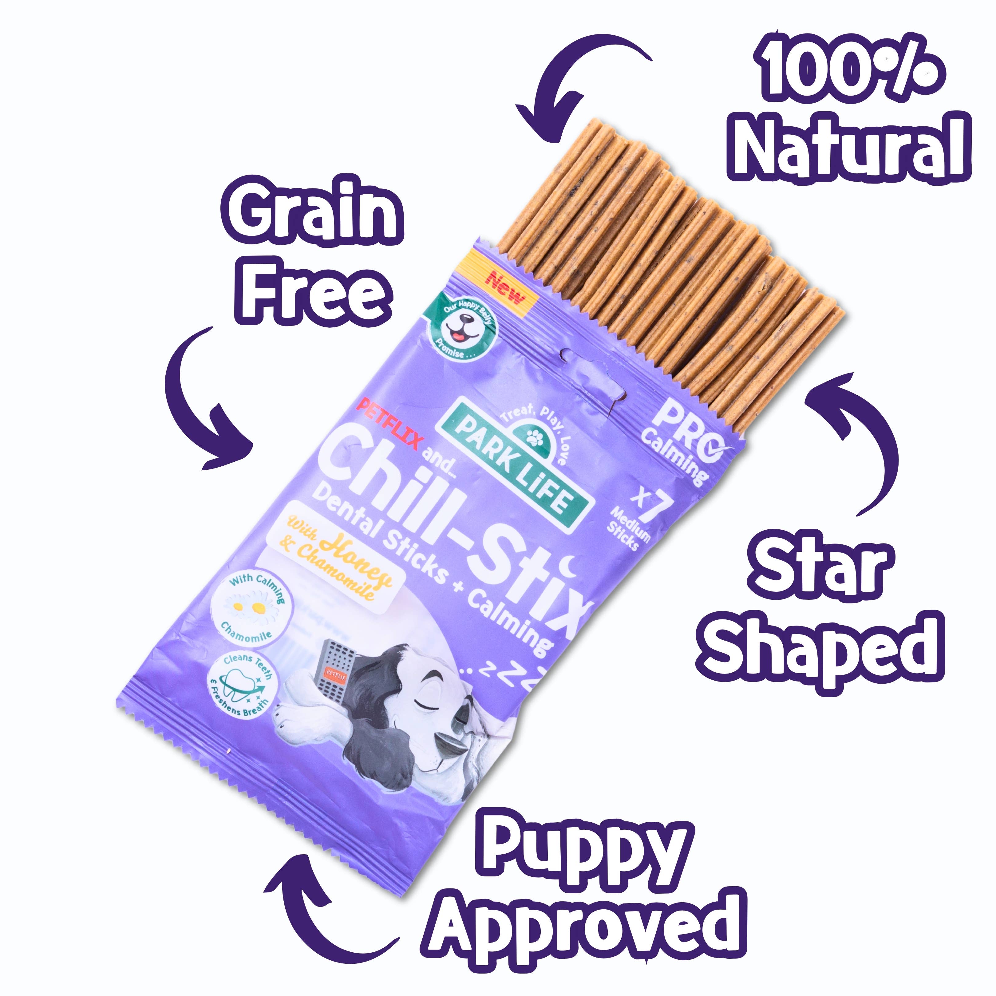PARK LiFE - Wholesale Pet Treats - Dog - Chill Stix Calming Dental Sticks Honey & Chamomile5