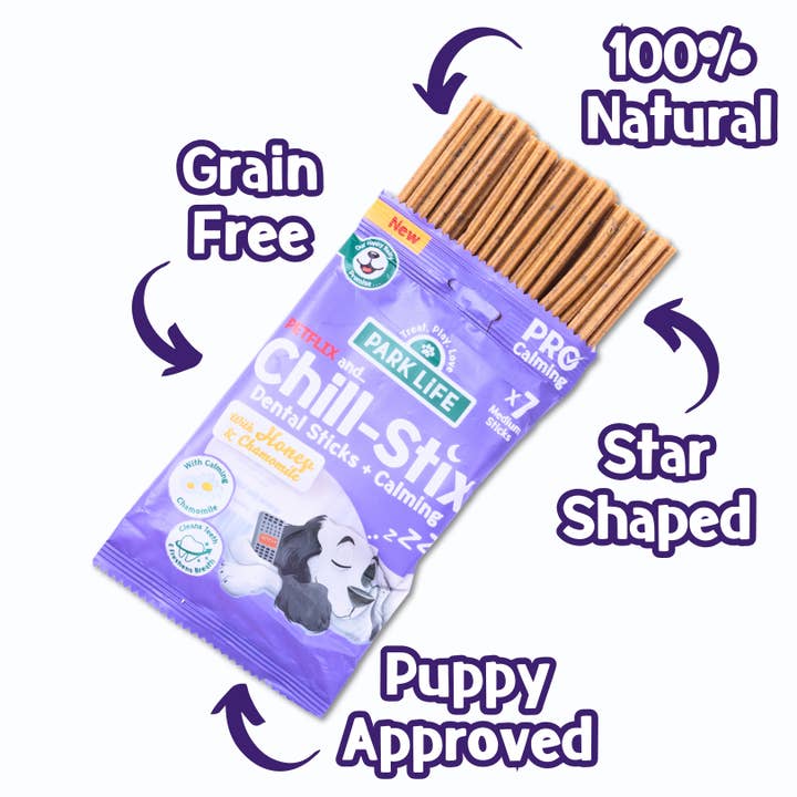 PARK LiFE - Wholesale Pet Treats - Dog - Chill Stix Calming Dental Sticks Honey & Chamomile5