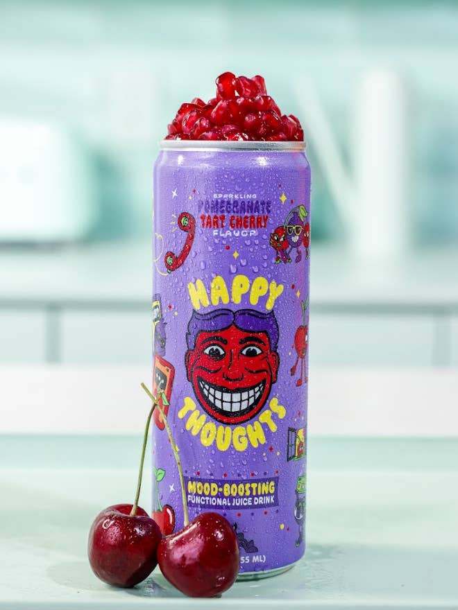Happy Thoughts-Pomegranate-Tart Cherry - (12pk - 12 oz Cans) for wholesale by Happy Thoughts