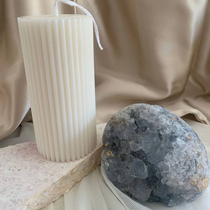 Dreamsoy Candles - Wholesale Pillar candle - Small Ribbed Pillar Candle