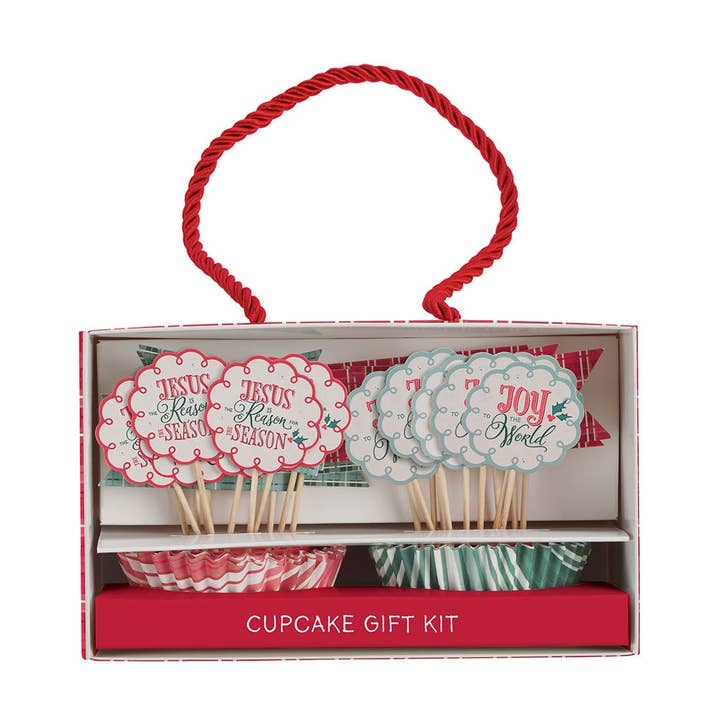 Cupcake Papers 24pc Jesus is the Reason/Joy to the World for wholesale by Christian Art Gifts