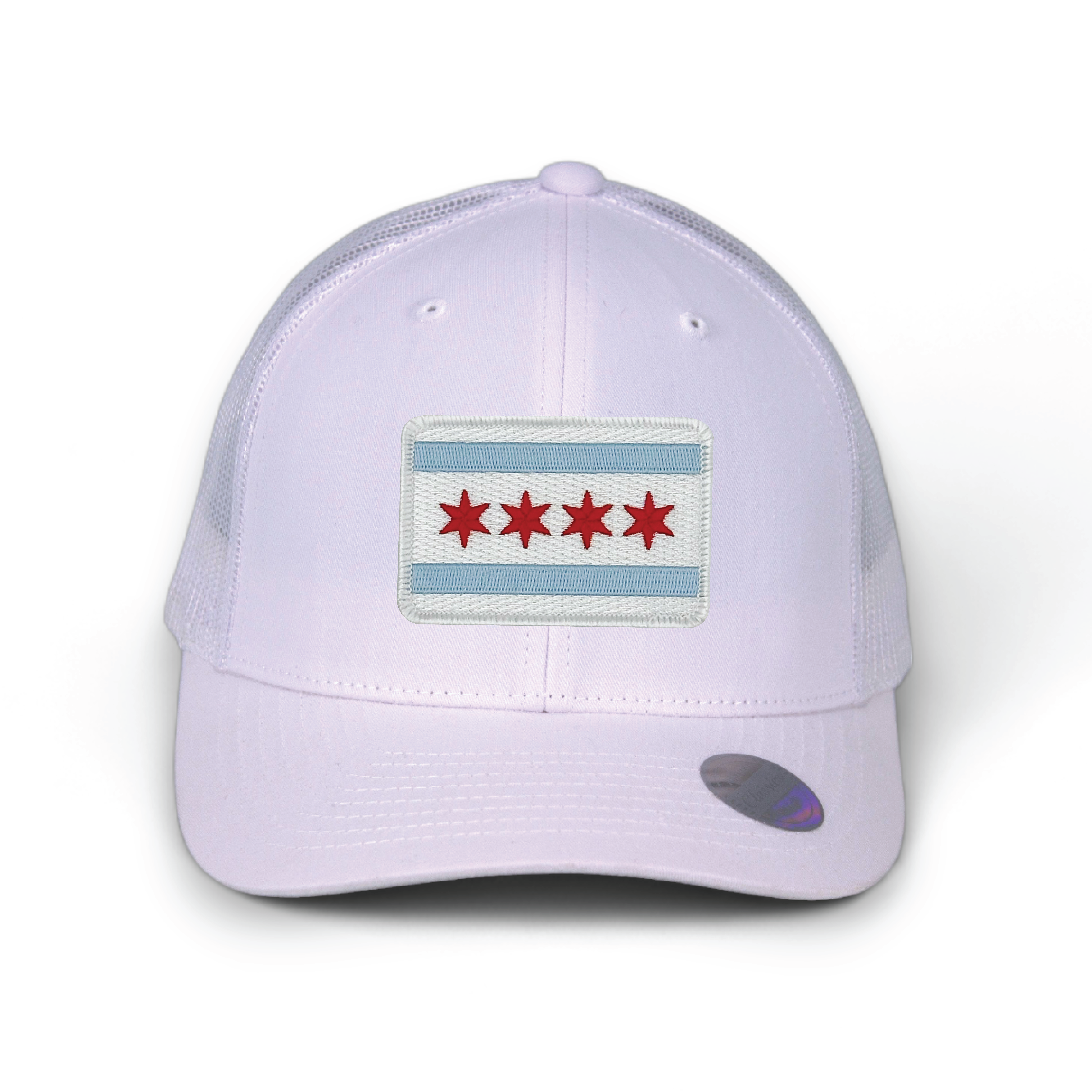 Cotton Mule - Wholesale Trucker Hat - Unisex - Chicago Flag Patch Trucker Hat3