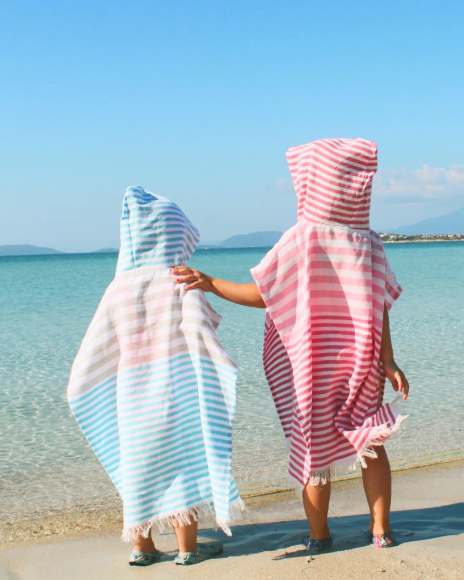 Towel to Go - Wholesale Poncho Towel - Kids & Baby - PLAYA Kids Poncho Beach Pool Hammam Towel in Gift Box, Pink2