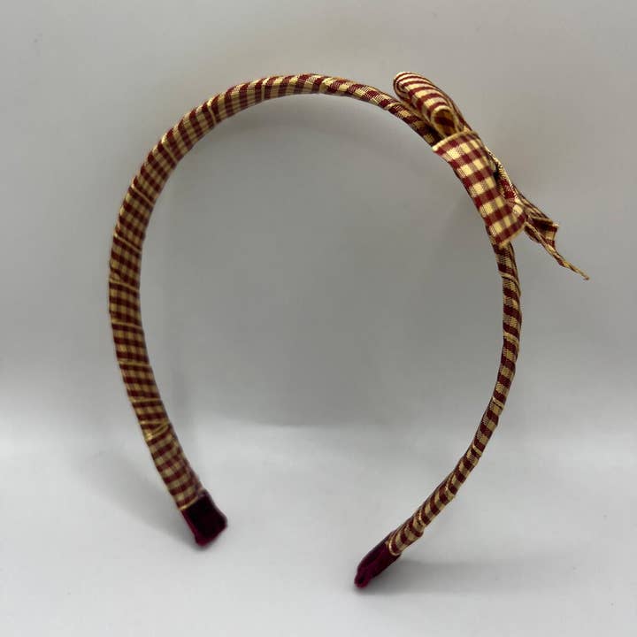 CUTE BOW - Vente Diadème – enfant - Serre-tête vichy avec nœud2