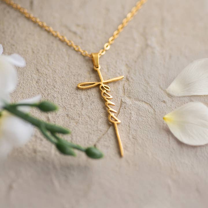 Jesus Cross Necklace for wholesale by Positive Hope Designs