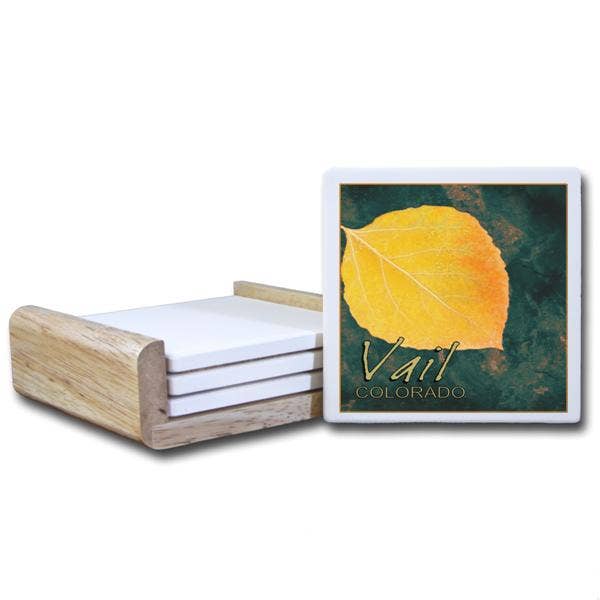 CT3152 (CT286) - Montanha Aspen Folha Com Texto Dourado por atacado de Paint The Town