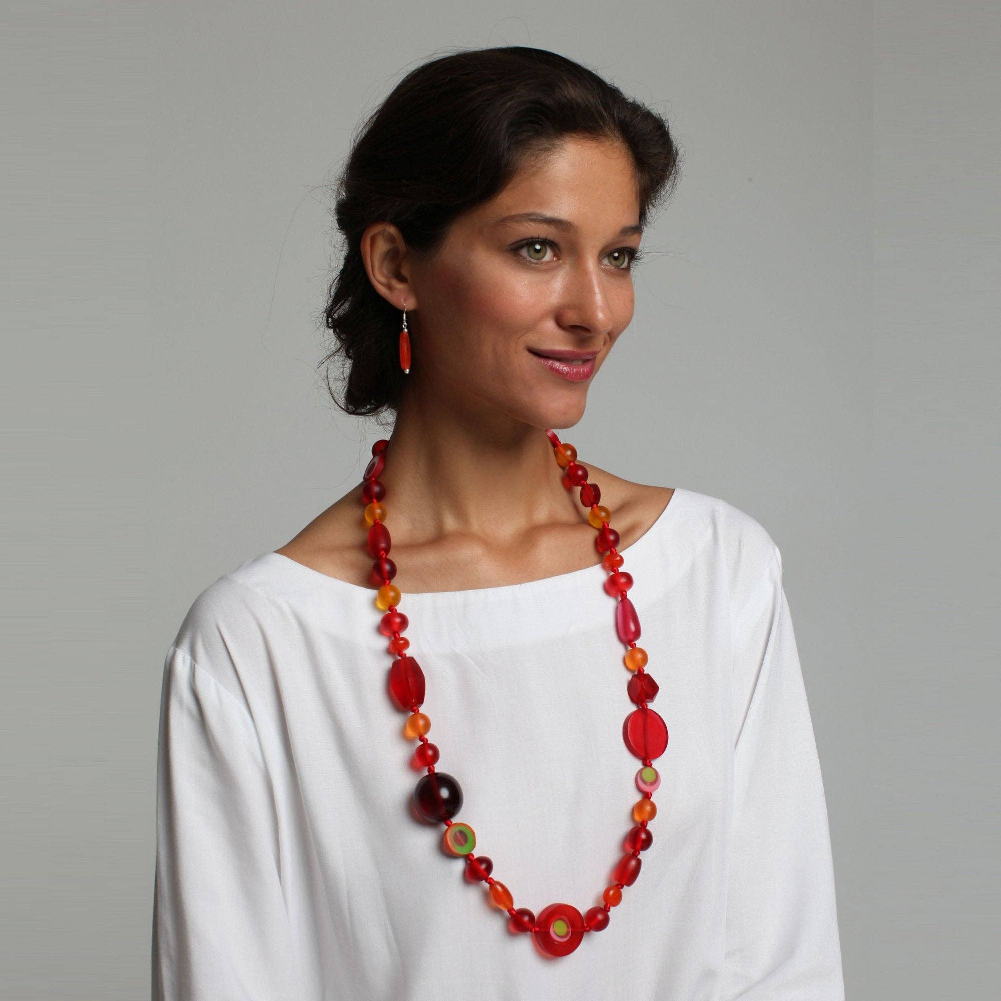 Red Theme Lolly Shoppe Resin Bead Resin Necklace for wholesale on Faire0