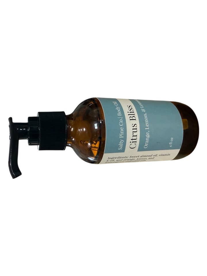 Citrus Bliss Body Oil for wholesale by Salty Pine Co.
