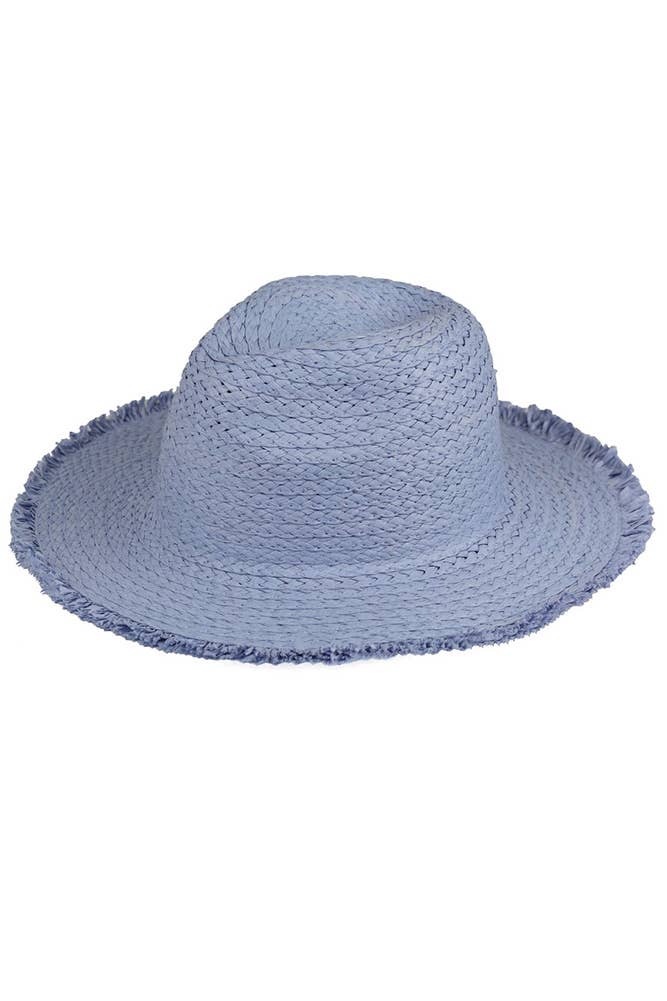 Hana - Wholesale Straw Hat - Women's - Frayed Solid Straw Hat5