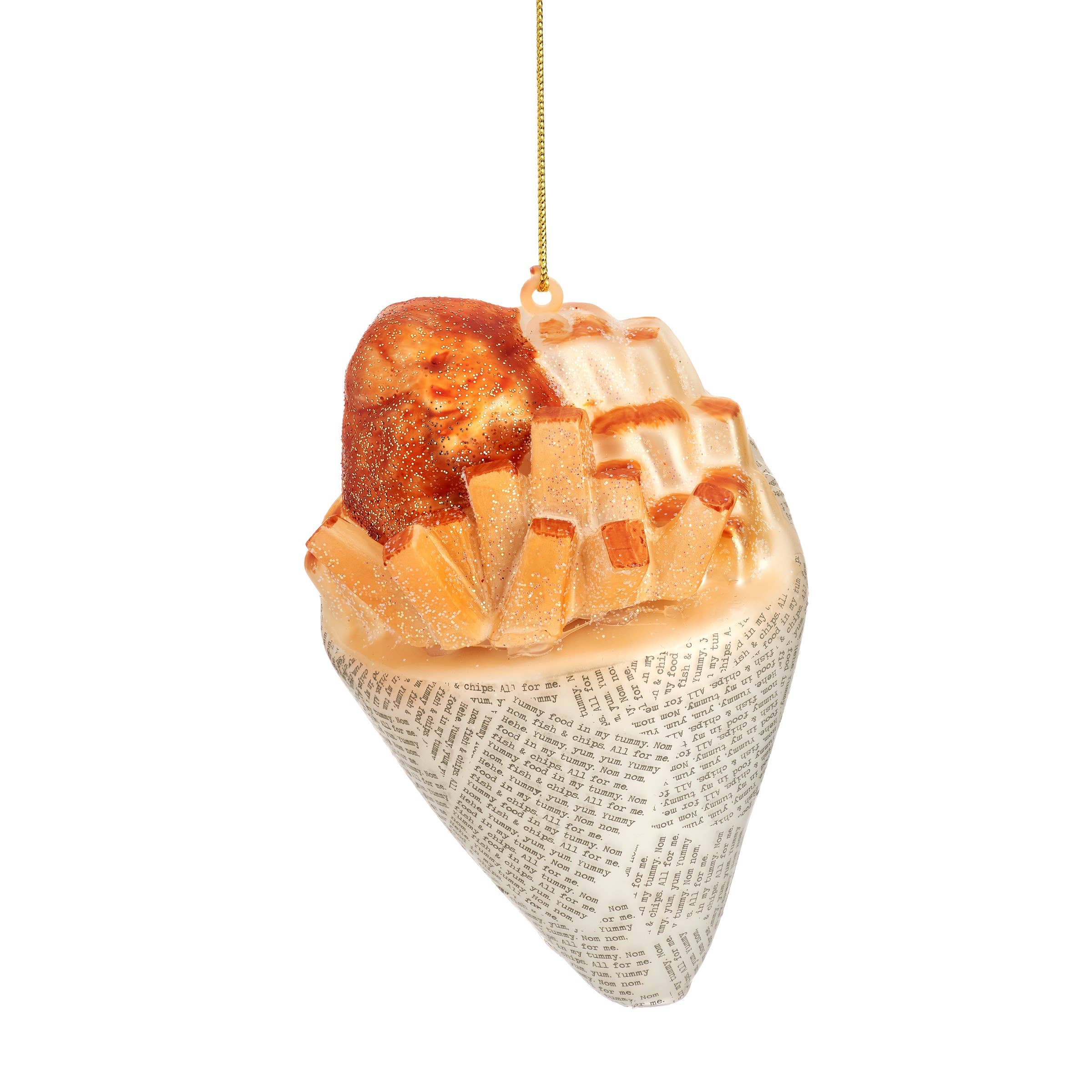 Sass and Belle – wholesale Christmas decoration – Fish & Chips Shaped Bauble0