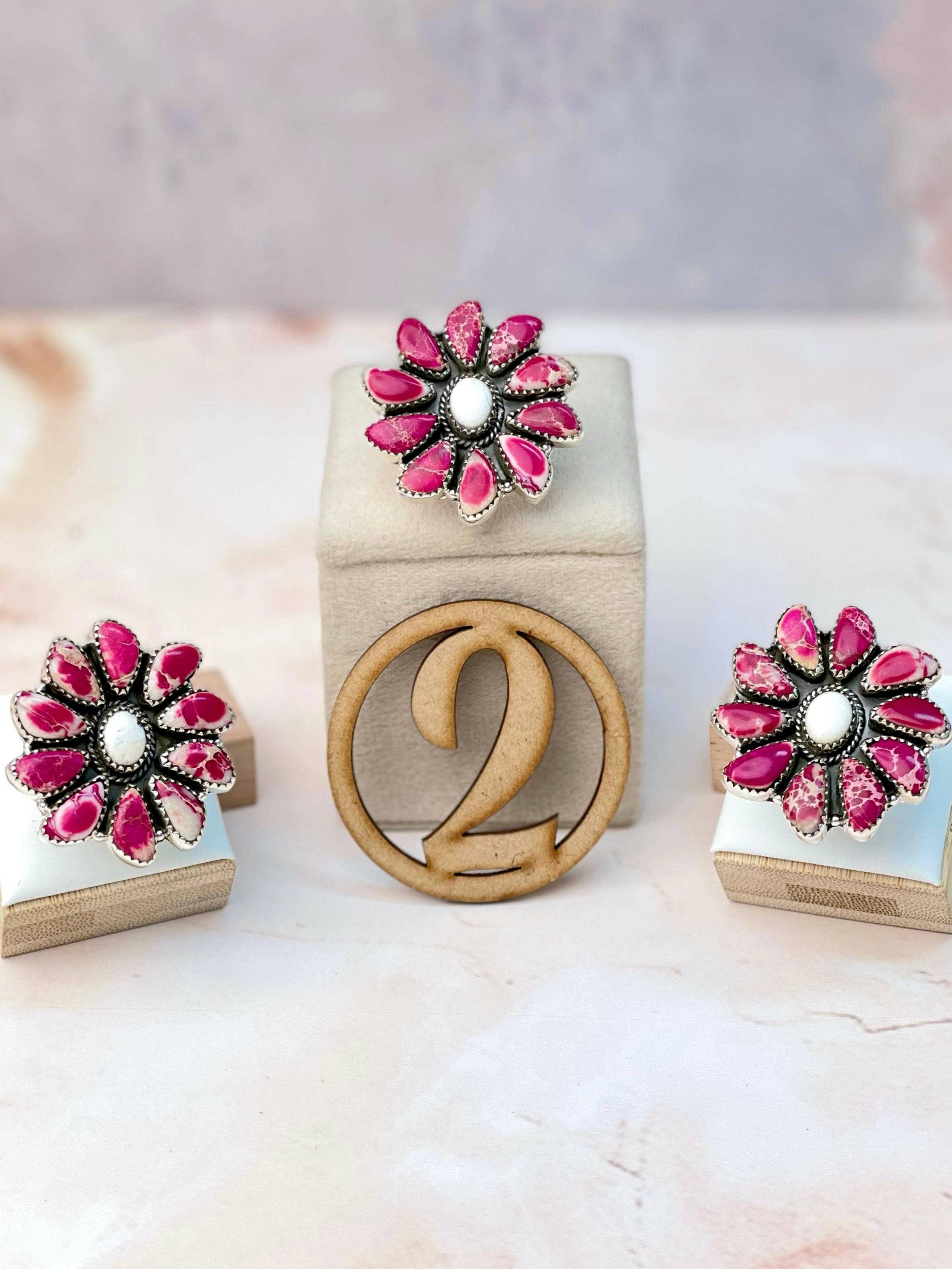 Krush Kandy – wholesale Cocktail/statement ring – Fiery Jasper Blossom Rings1