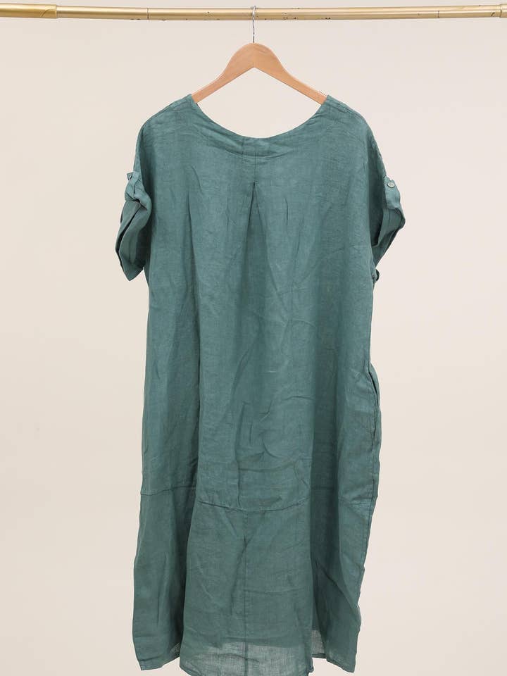 Lea & Luc - Grandes Tailles - Wholesale Dress - Women's - Plus size linen dress REF. 482912