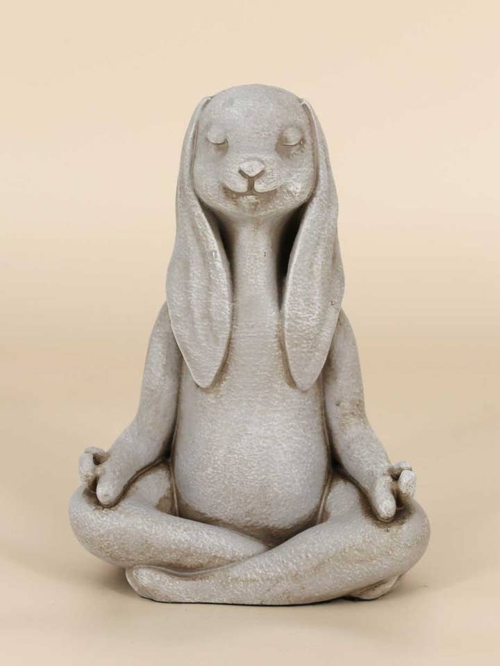 Statue de petit lapin méditant adorable pour la vente par Buddha Groove