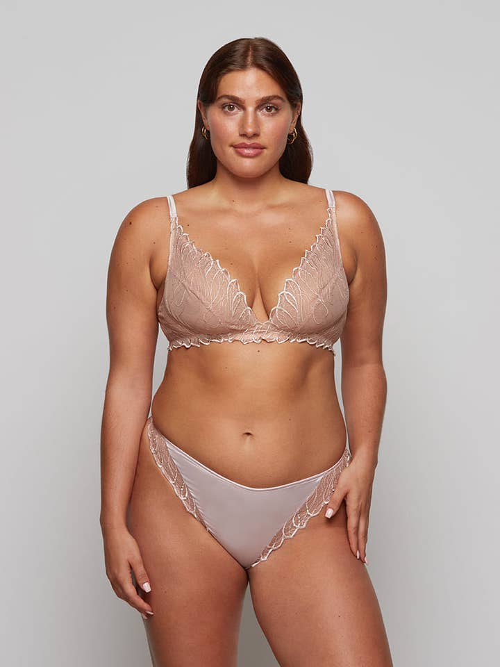 Camelia - Cavaleiras em Cetim e Bordado Tulle-Rosa por atacado de Chitè Milano