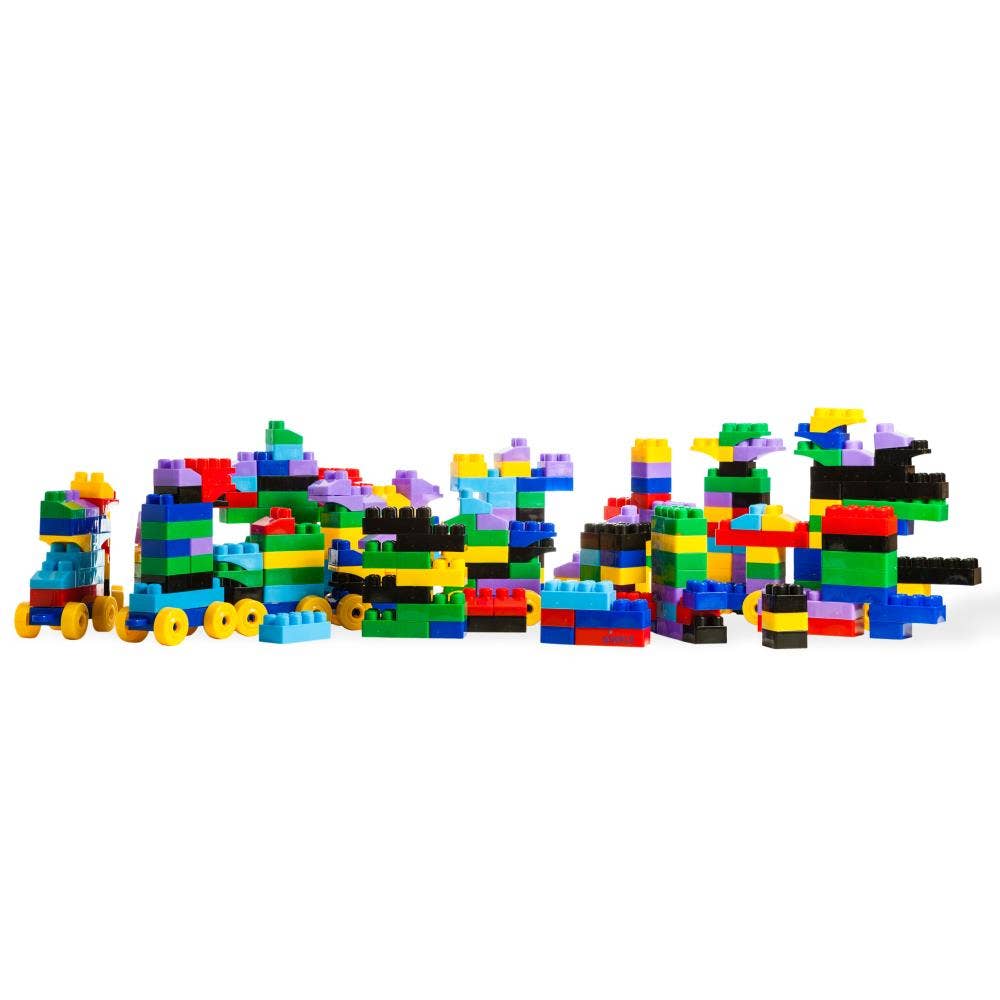 Dimple - Wholesale Building Set - Kids - Pack of 300 Pieces Soft Plastic Multi Colored Building Block1