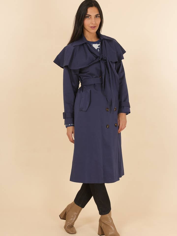 Daphnea - Wholesale Trench Coat - Women's - 3836 PANELLED TRENCH COAT6