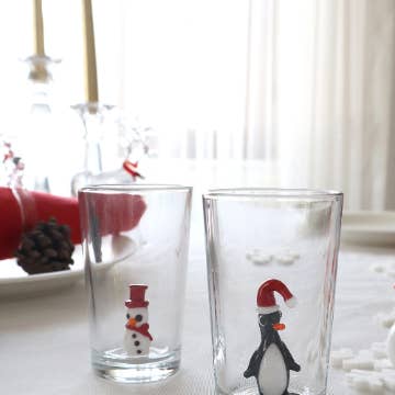 Adamodart - Wholesale Shot Glass - Christmas barware shot glass, holiday glassware, santa, noel