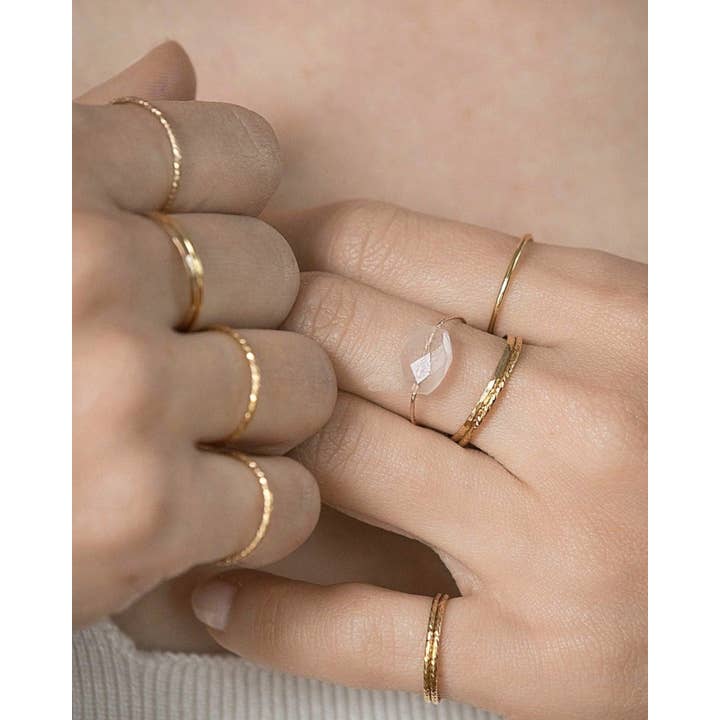 ERIJEWELRY - Wholesale Single stone/solitaire ring - Rose Quartz Daily Serenity Ring1