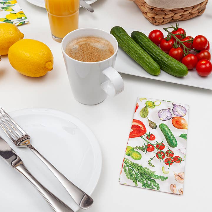 Napkins Tasty Vegetables for wholesale by Home Fashion - Carl Dietrich GmbH